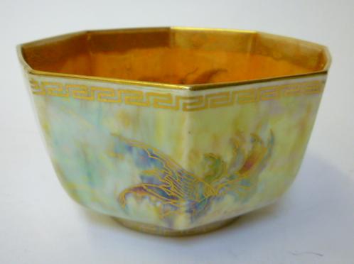 Appraisal: A WEDGWOOD BUTTERFLY LUSTRE BOWL printed in colours and gilt