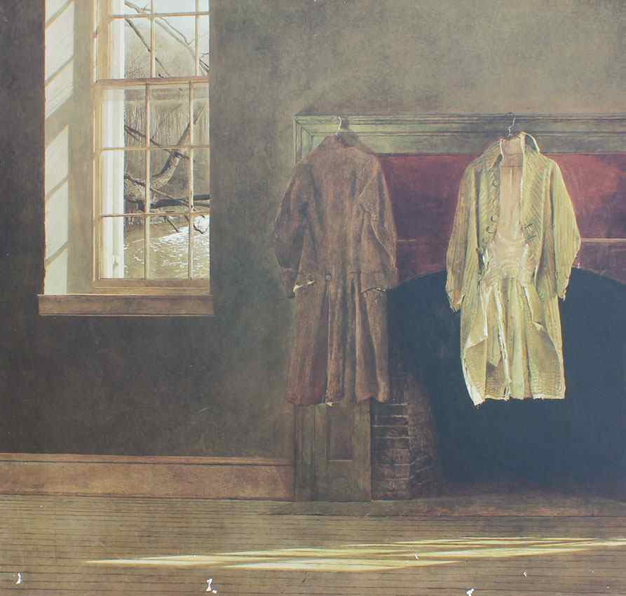 Appraisal: WYETH Andrew American - ''The Quaker'' Collotype Sight size ''