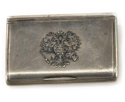 Appraisal: Russian silver and silver gilt cigarette case th century The