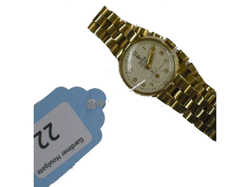 Appraisal: Tudor Royal ct lady's bracelet watch the silvered dial with