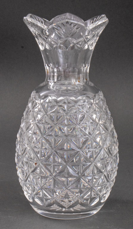 Appraisal: WATERFORD CRYSTAL CUT PINEAPPLE VASE Waterford crystal cut pineapple vase