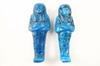 Appraisal: PAIR EGYPTIAN USHABTI - Turquoise Blue Faience Ushabti of Husband