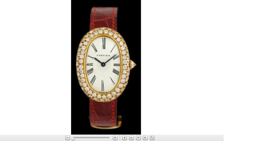 Appraisal: Lady's karat yellow gold and diamond wristwatch Cartierbaignoire collection