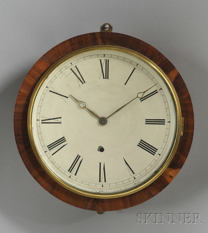 Appraisal: Chauncey Jerome Mahogany Fusee Gallery Clock Bristol Connecticut c the