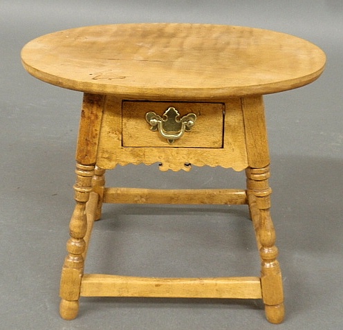 Appraisal: - Miniature maple tavern table with an oval top and