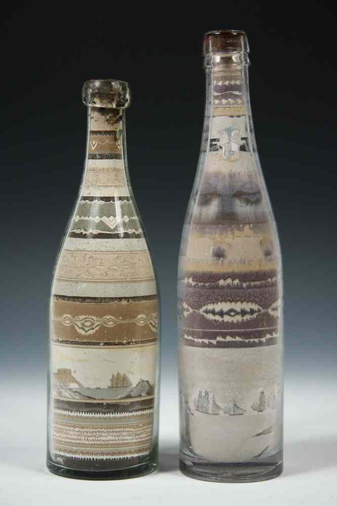 Appraisal: CA SAND ART BOTTLES - Sand Art Bottles with Coastal