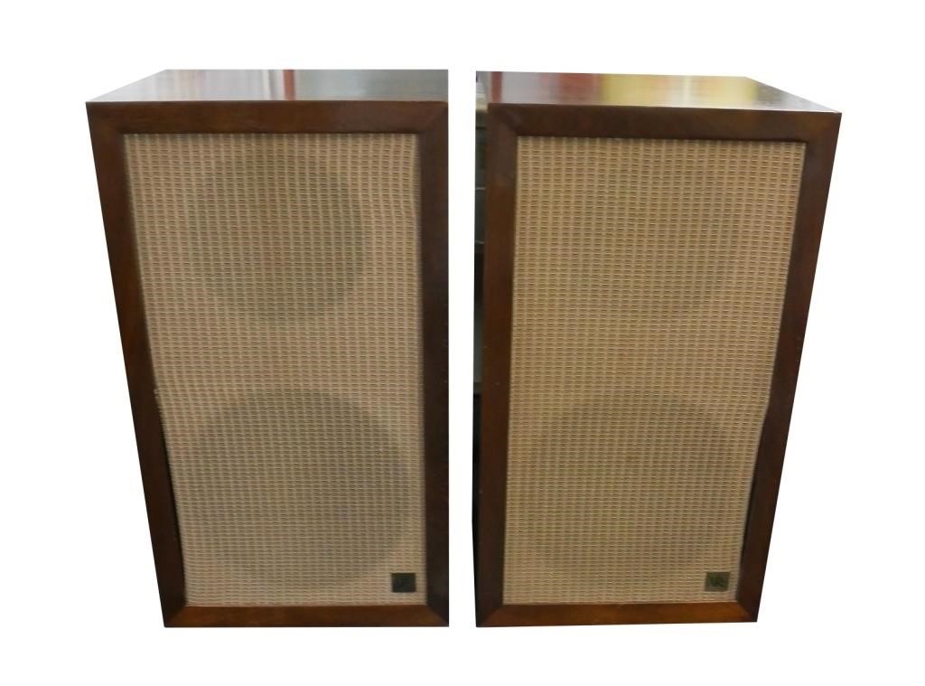 Appraisal: Consecutive Serial Number pair of AR- mid century speakers measure