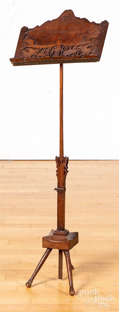 Appraisal: Walnut music stand th c Walnut music stand th c