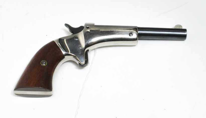 Appraisal: STEVENS NO TIP-UP SINGLE SHOT PISTOL lr caliber round to