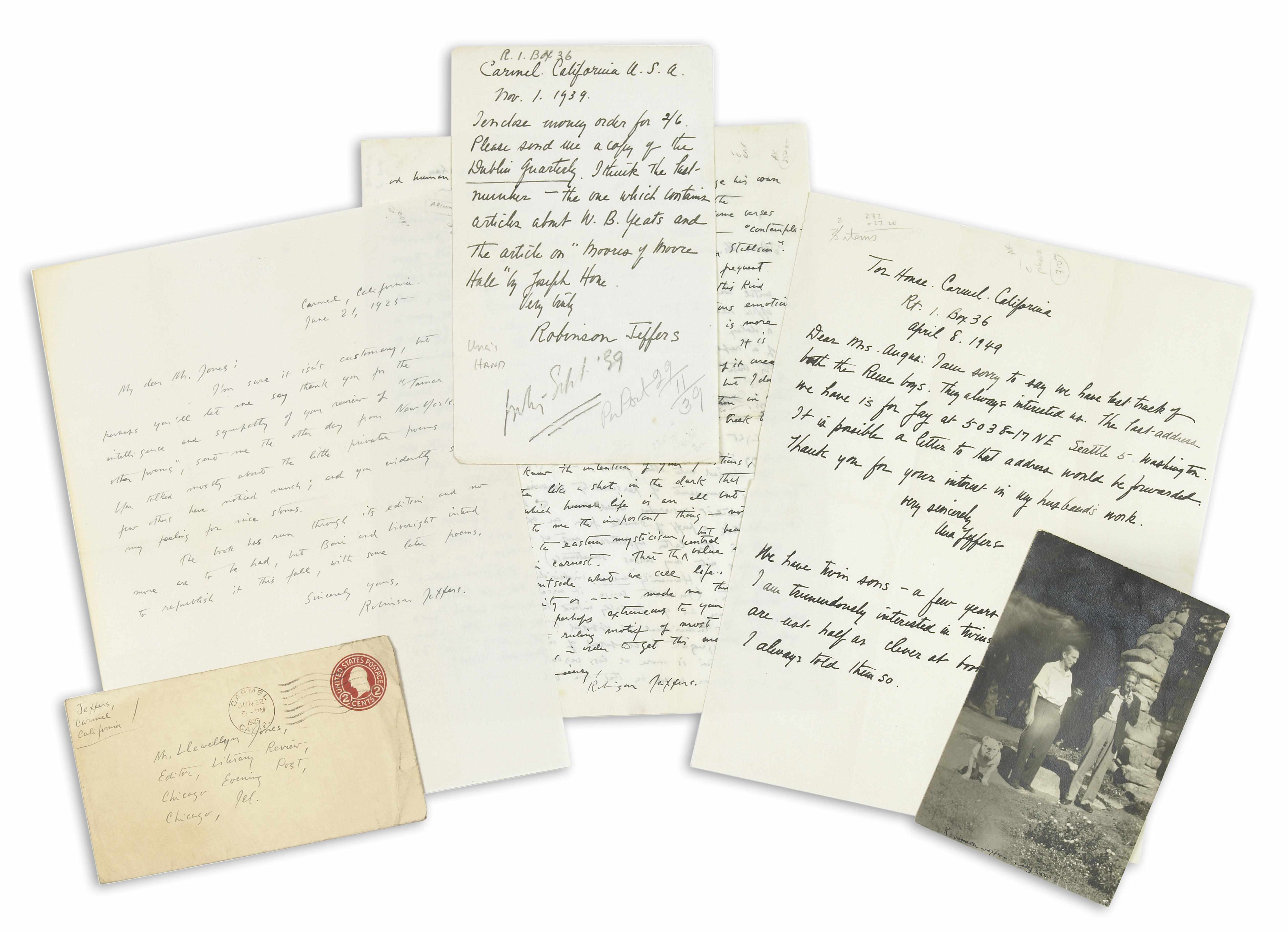 Appraisal: JEFFERS ROBINSON - Autograph Letters Signed and Typed Letter Signed