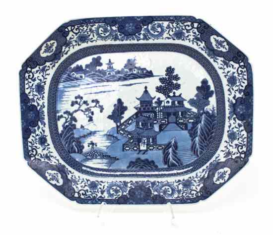 Appraisal: A Chinese Export Blue and White Porcelain Platter th century