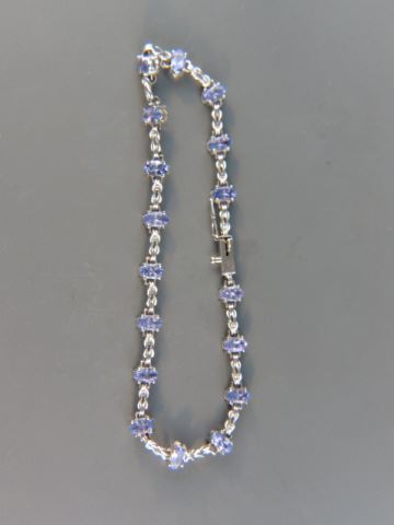 Appraisal: Tanzanite Bracelet oval gems totaling carats in k white gold