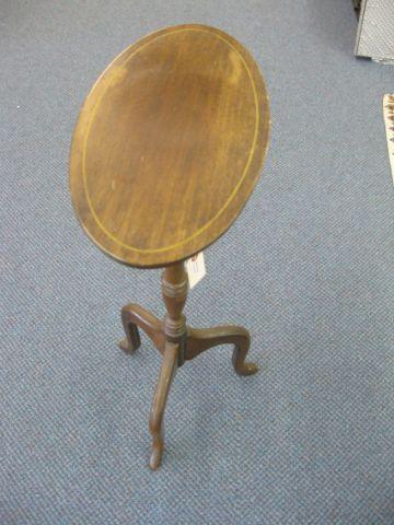 Appraisal: Diminutive Oval Tilt Top Table tall kettle stand size