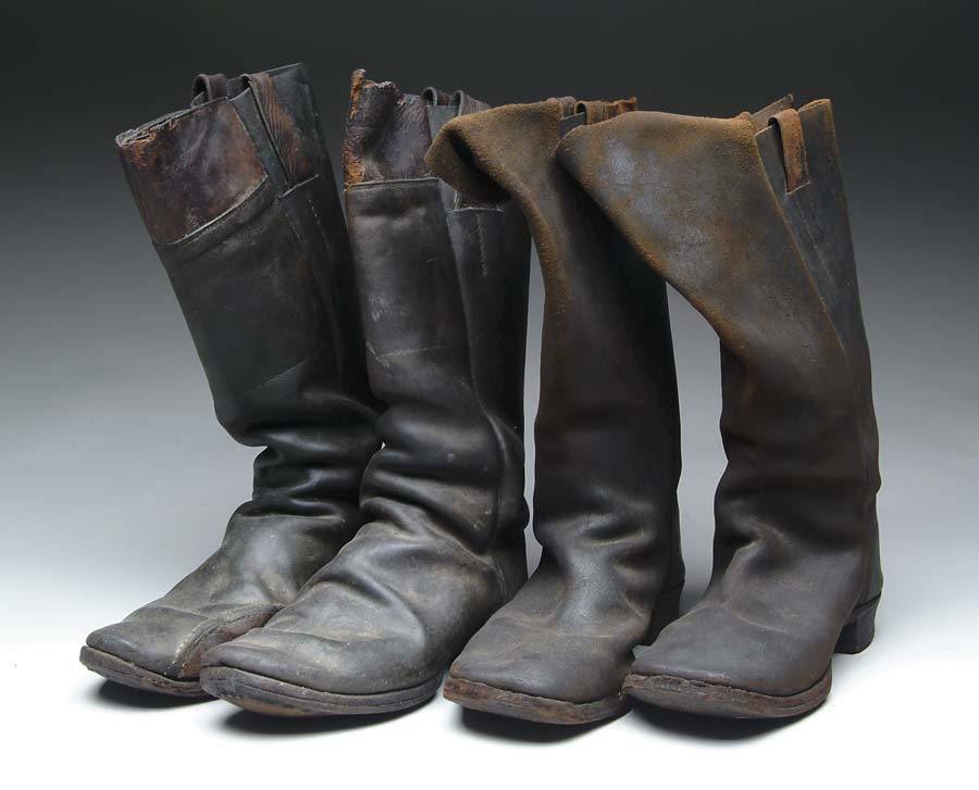 Appraisal: LOT OF PAIR OF CIVIL WAR ERA BOOTS Each pair