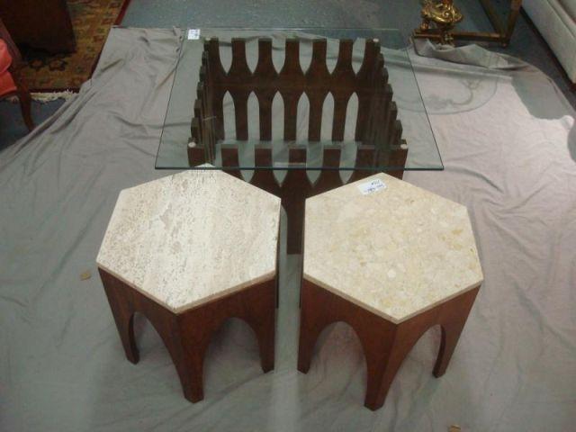 Appraisal: Pair of HARVEY PROBER Tables along with Cut Wood and