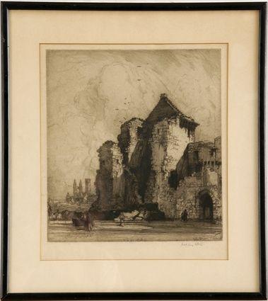 Appraisal: HEDLEY FITTON - ST ANDREW'S CASTLE FIFE Etching x in