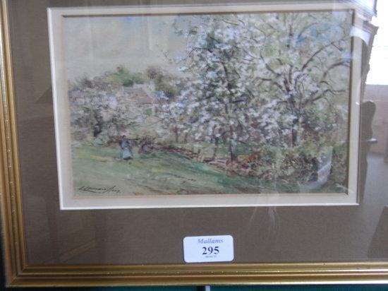 Appraisal: J LAWRENCE HART British c - 'Worcestershire Orchards' signed lower