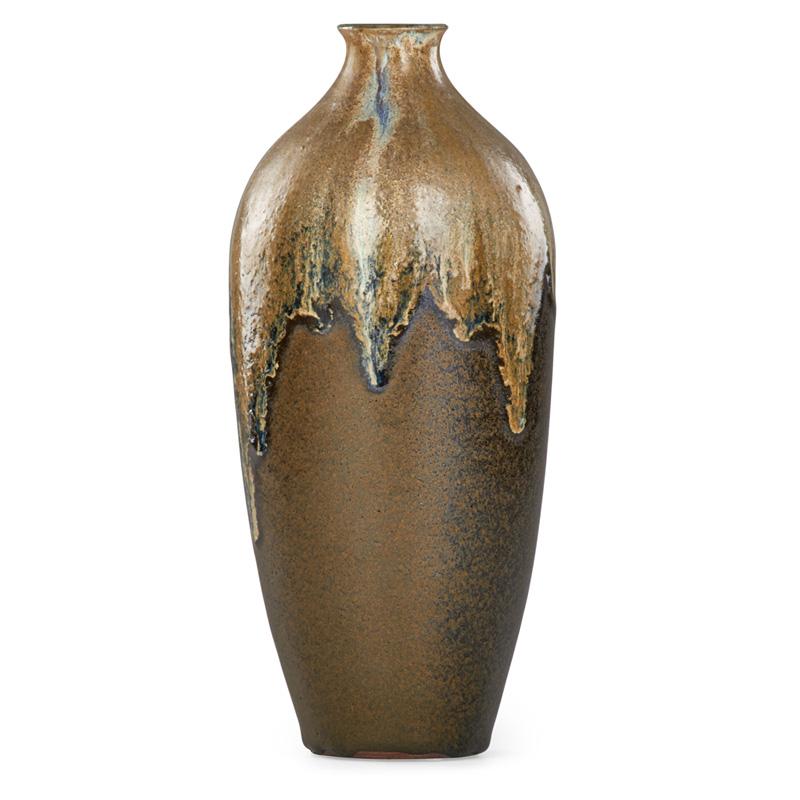 Appraisal: AUGUSTE DELAHERCHE Ovoid stoneware vase Condition Report Excellent condition no