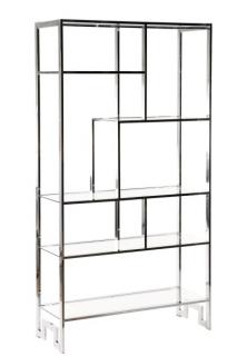 Appraisal: Chrome Glass Etagere Attributed to Milo Baughman Attributed to Milo