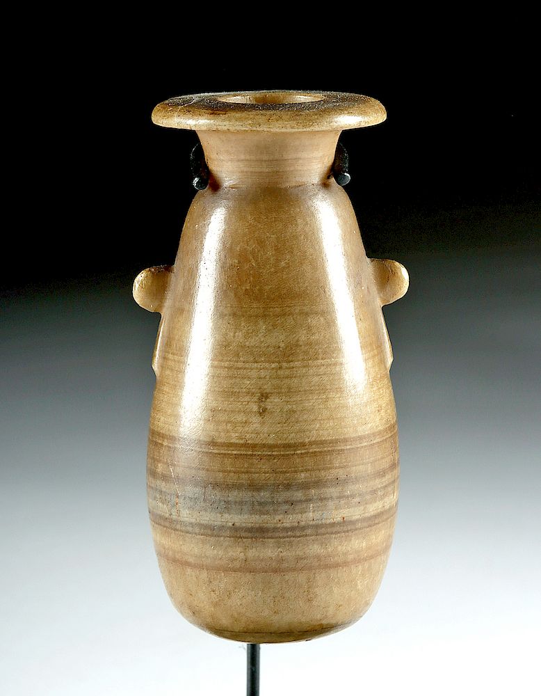 Appraisal: Gorgeous Egyptian Banded Alabaster Alabastron Originally Listed At Egypt Late