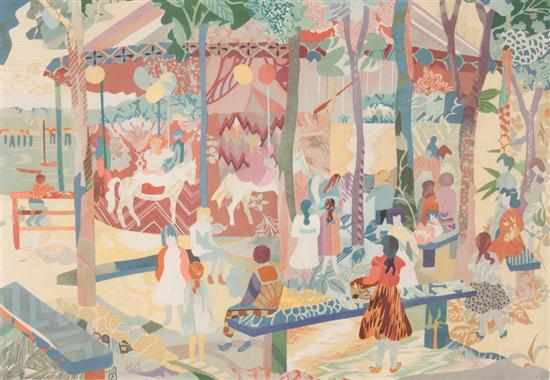 Appraisal: Antonio Sereix Codina Spanish b Day at the Park color