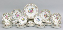 Appraisal: A Lot Of Dresden Porcelain Plates Cups And Saucers A