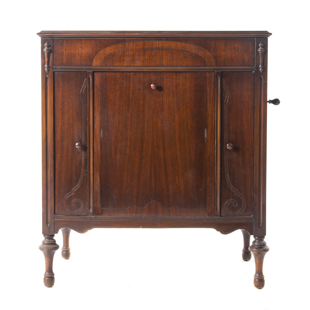 Appraisal: Columbia mahogany floor model Grafonola circa Elizabethan Revival case with