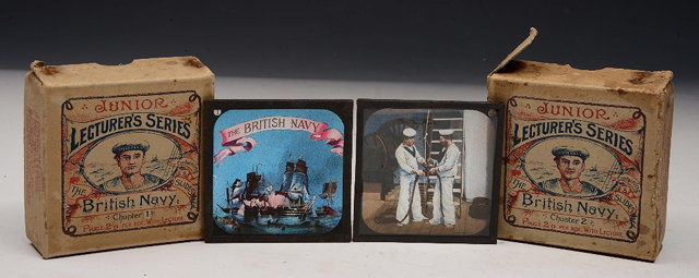 Appraisal: TWO BOXES OF PHOTOGRAPHIC SLIDES Junior Lecturer's Series British Navy