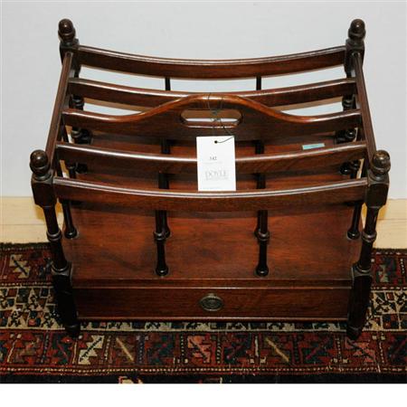 Appraisal: George III Style Mahogany Canterbury Estimate -