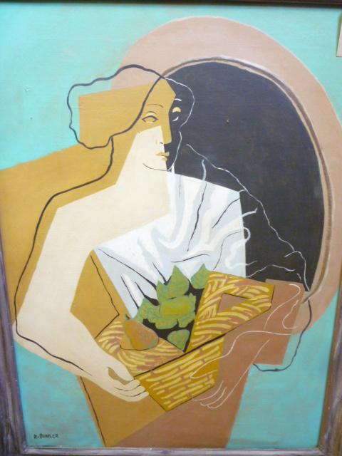 Appraisal: ROBERT BUHLER - Female Figure with Fruit oil on canvas