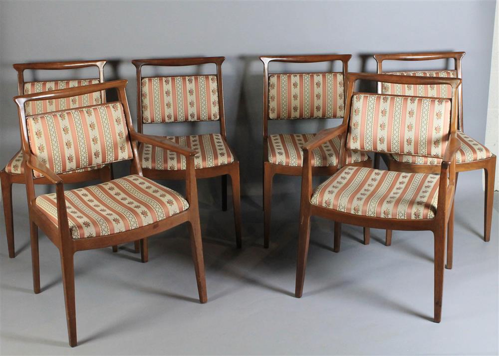 Appraisal: SET OF SIX JOHN STUART DANISH MODERN CHAIRS to include