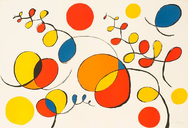 Appraisal: Alexander Calder American - Untitled Composition s Lithograph printed in