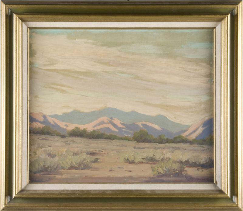 Appraisal: L Collins NV th c Afterglow oil on canvas signed