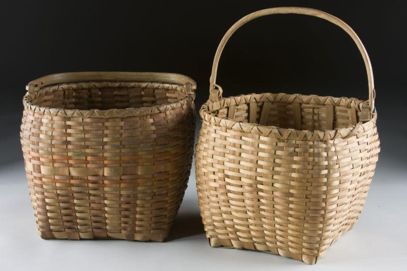 Appraisal: Pair of Cherokee Swing Handle Baskets both th century one