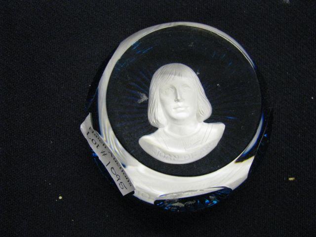 Appraisal: Baccarat Sulfide Paperweight Joan of Arc