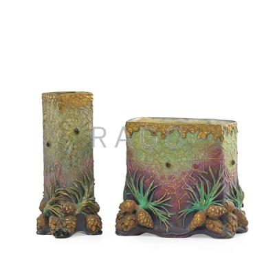 Appraisal: E STELLMACHER RSTK Two Gres-Bijou Amphora vases Condition Report