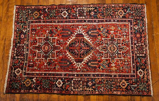 Appraisal: Karaja Rug Second Quarter th Century Red ground with herati