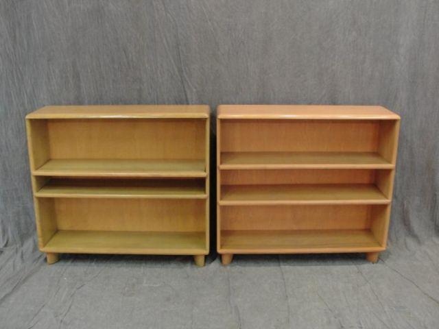 Appraisal: HEYWOOD WAKEFIELD Midcentury Open Front Bookcases Vintage and in great