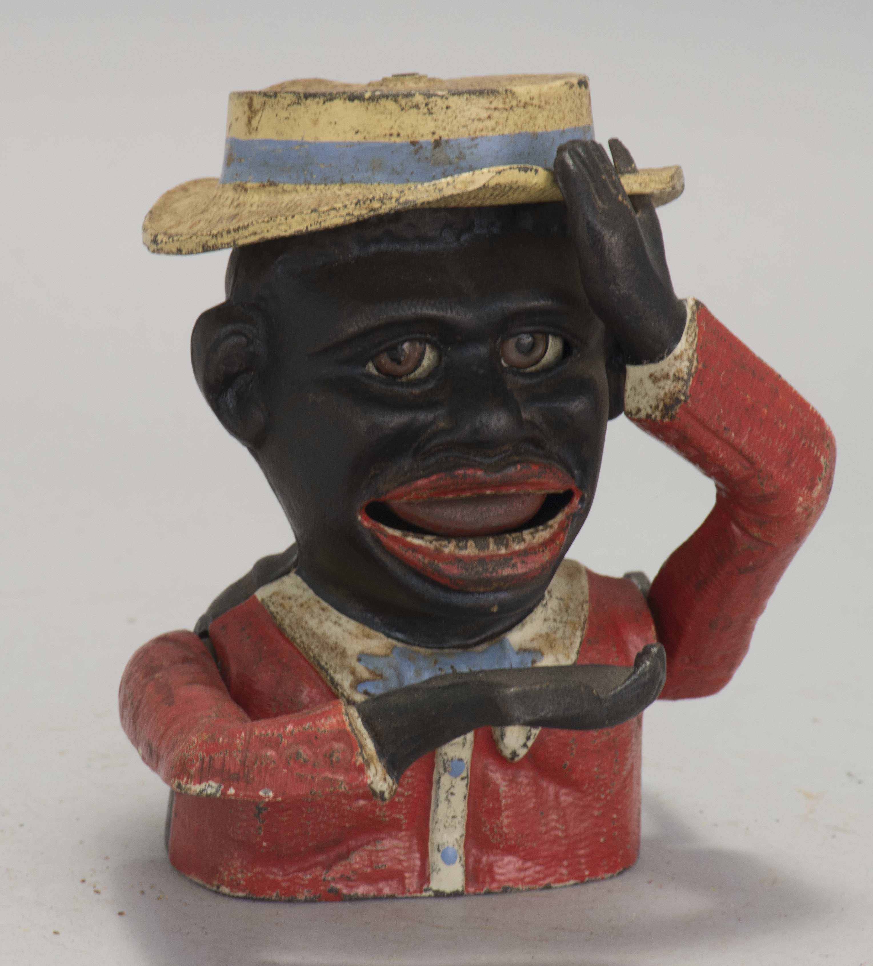 Appraisal: LITTLE MOE BANK CAST IRON MECHANICAL BANK Circa By John