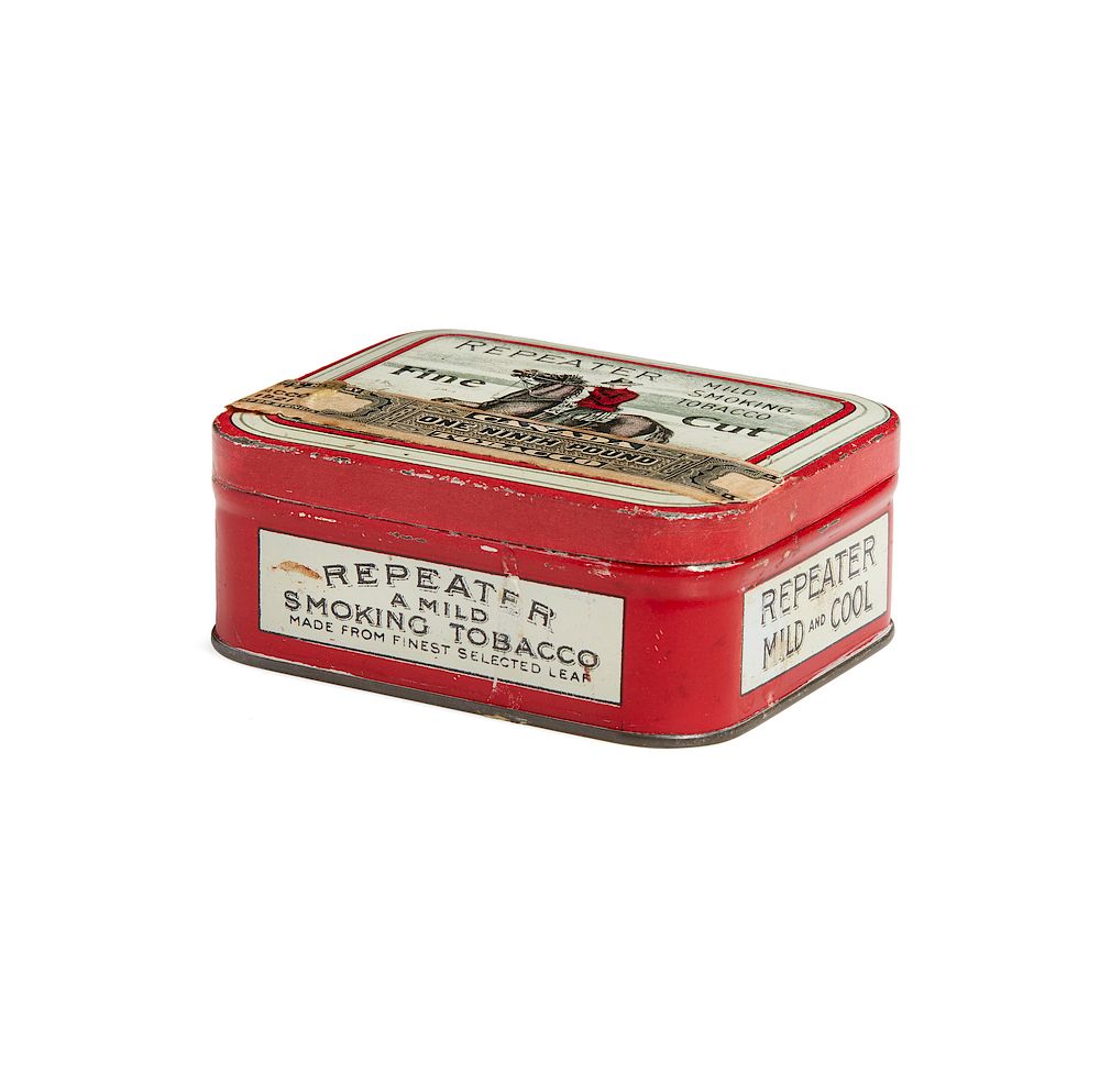 Appraisal: Repeater Tobacco Tin th pound Repeater Tobacco tin box from