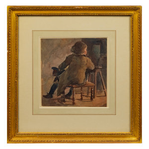 Appraisal: British School English th Century Young Girl on a Chair