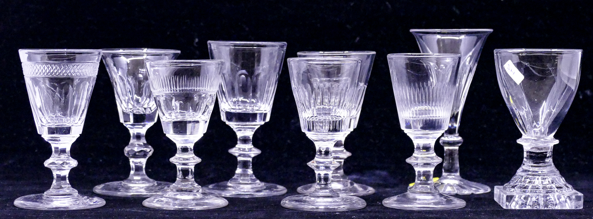 Appraisal: pc English Georgian Cut Crystal Cordials- tallest ''