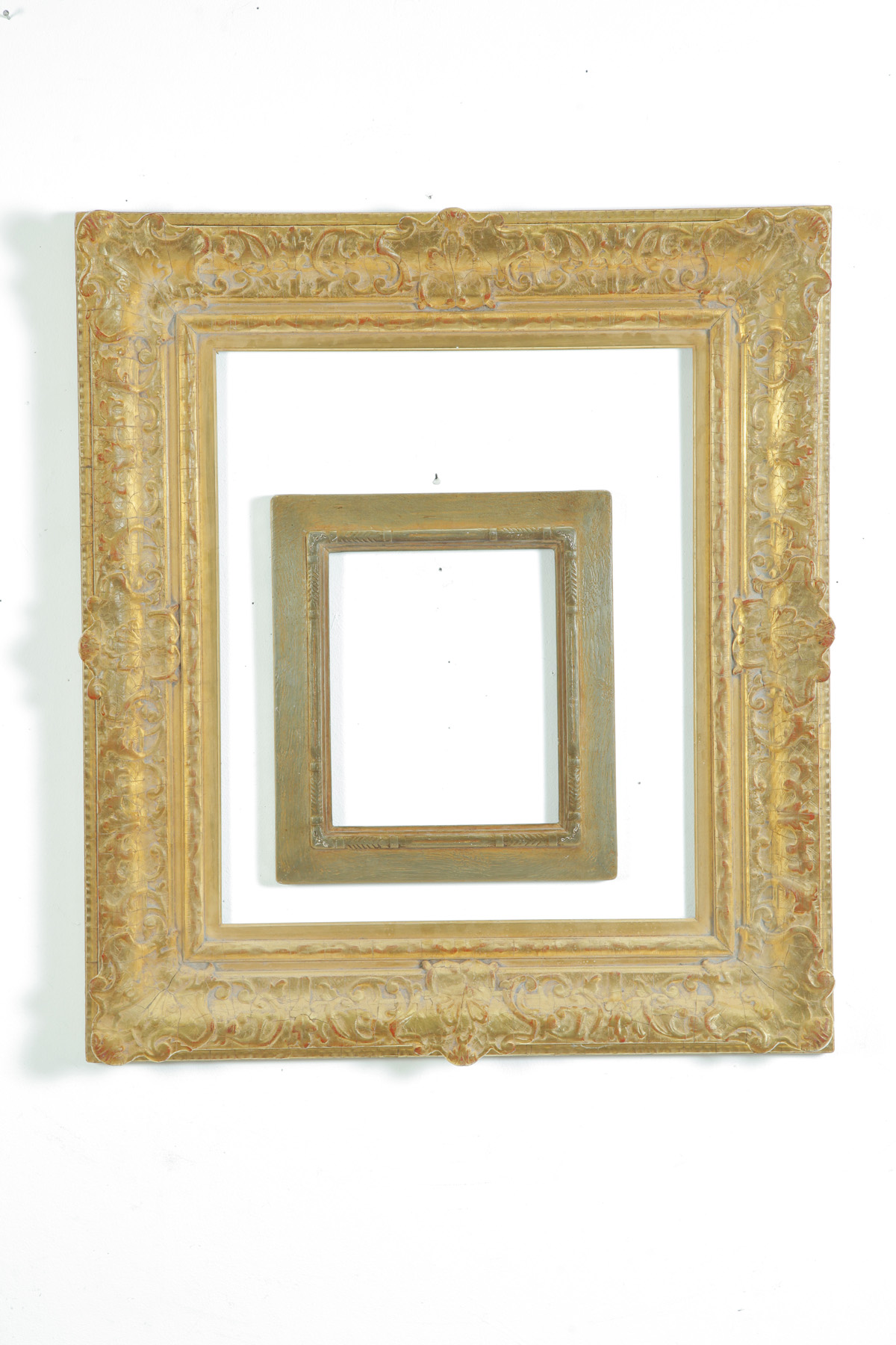 Appraisal: TWO AMERICAN GILT FRAMES Early th century The smaller is