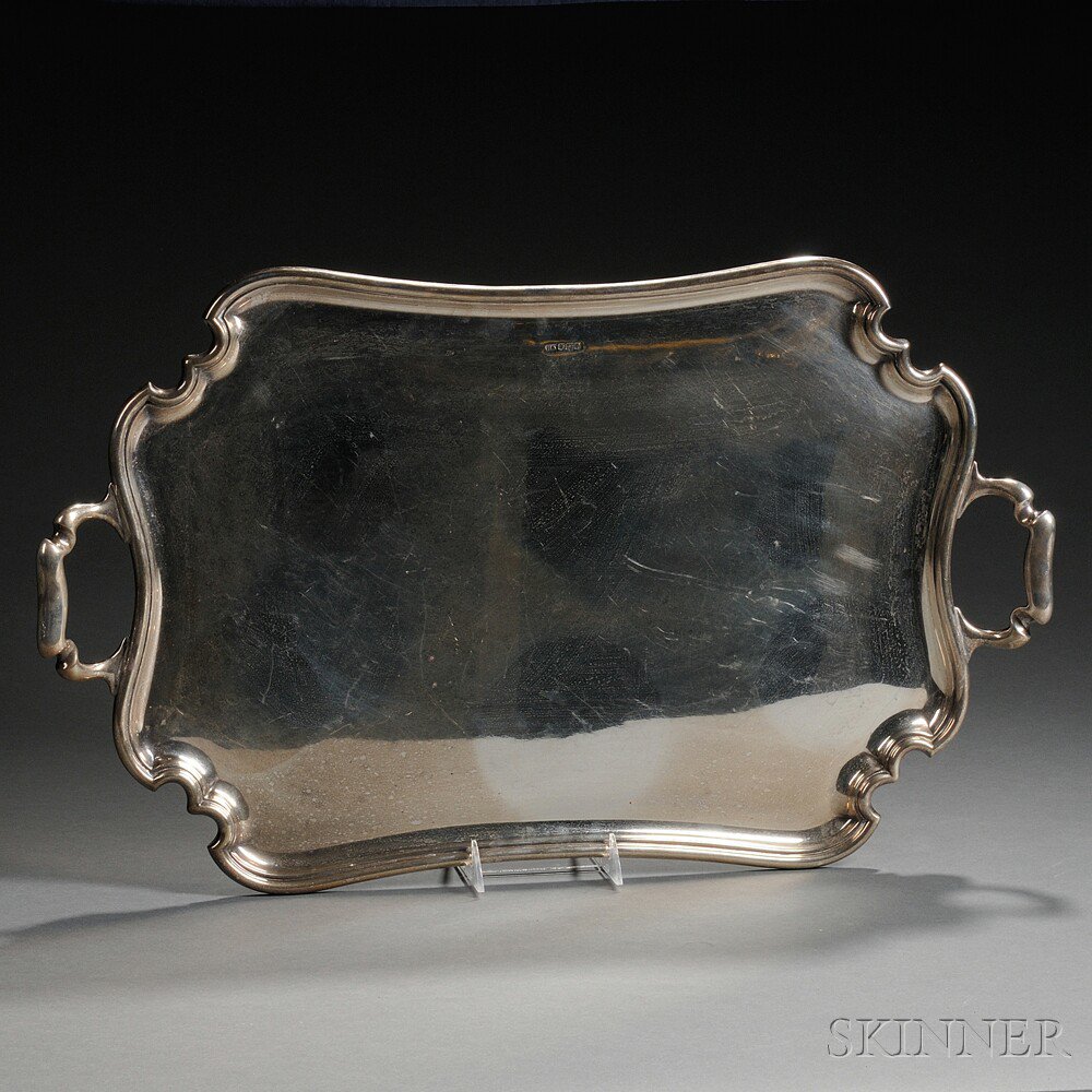 Appraisal: George V Sterling Silver Tea Tray Sheffield - Atkin Bros