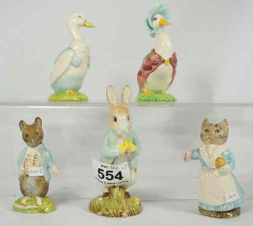 Appraisal: Royal Albert Beatrix Potter Figure Peter with Daffodils Mr Drake