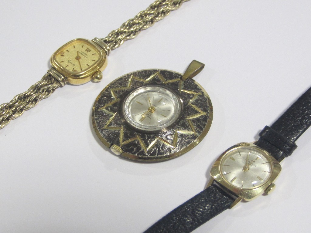 Appraisal: Lot of ladies watches to include ct gold cased Silvana