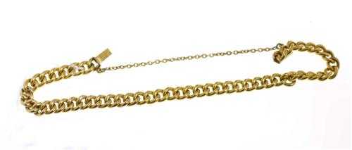 Appraisal: GOLD BRACELET France ca Yellow gold g Classic fine curb