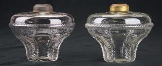 Appraisal: pr of th c pattern molded bracket lamps clear cable