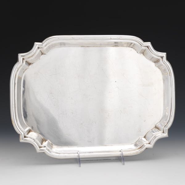 Appraisal: POOLE STERLING SILVER PLATTER x Sterling silver platter with piecrust