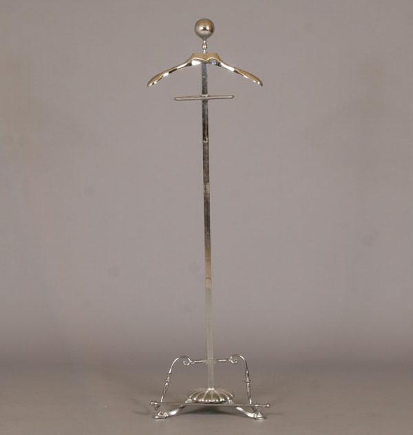 Appraisal: Deco style gentleman's gentleman valet stand polished surface molded base